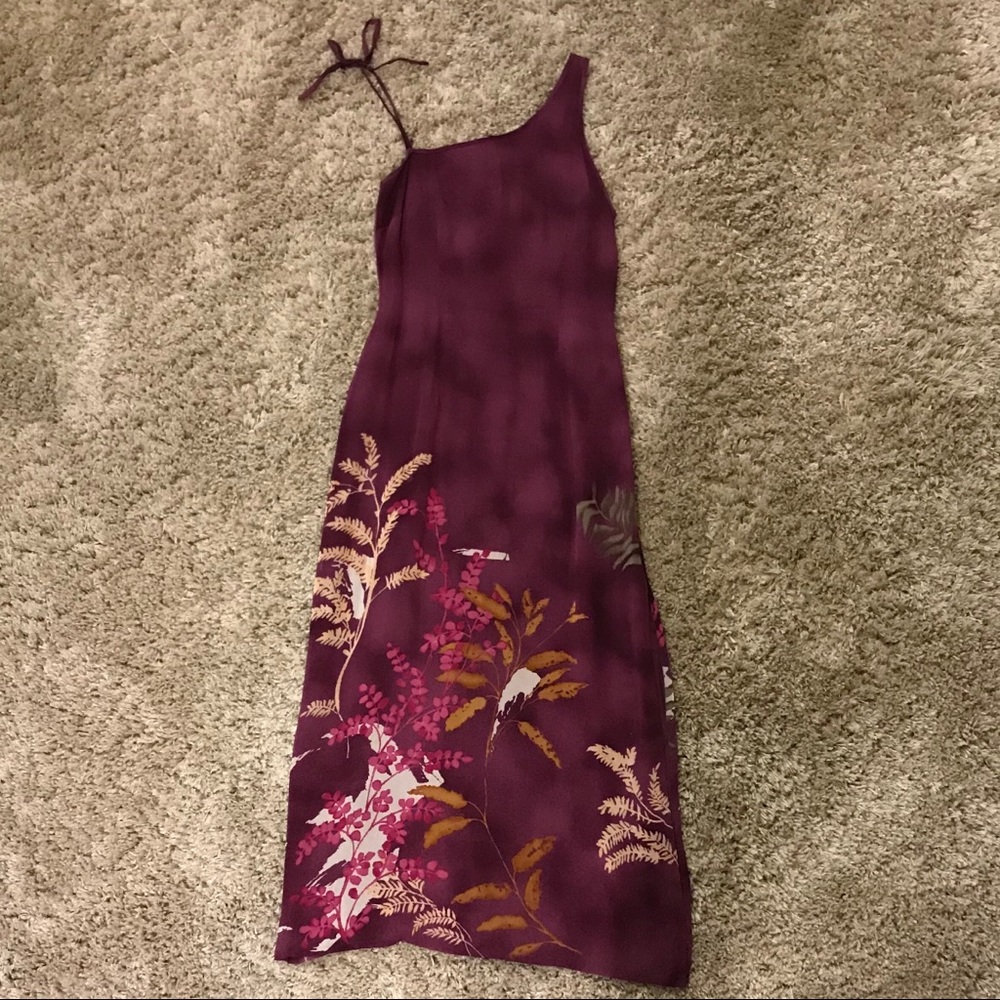 SPORTMAX One Shoulder Spaghetti Strap Maxi Dress